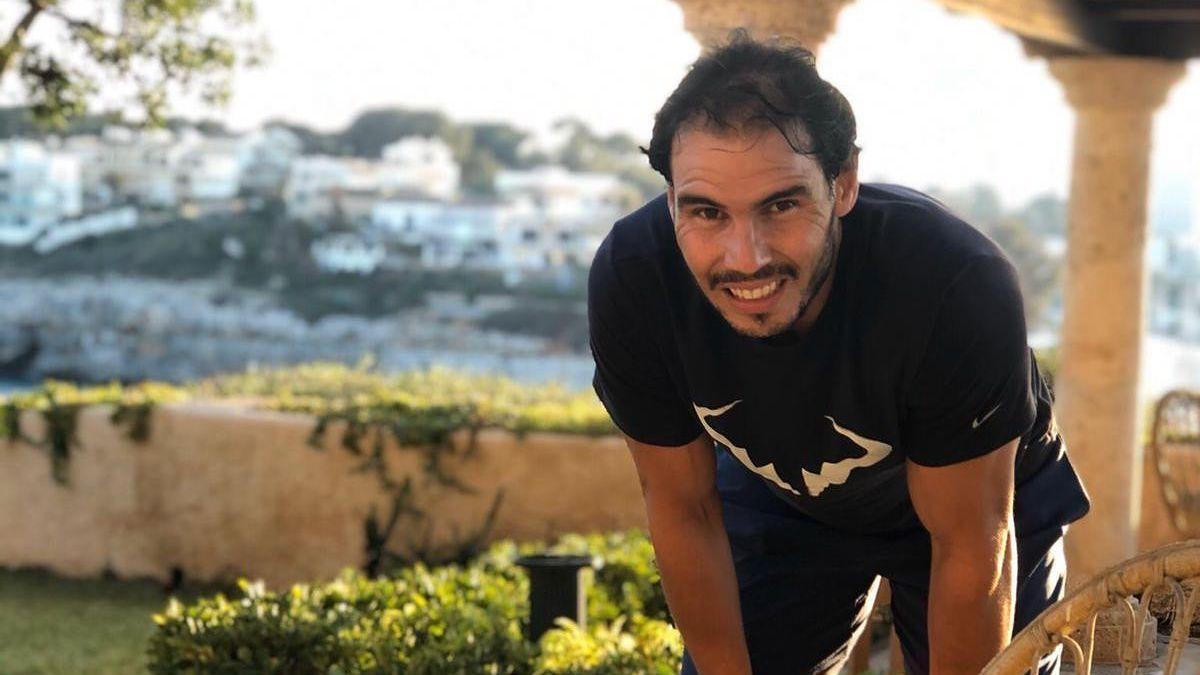 Rafa Nadal en su casa de Porto Cristo.