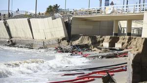 La playa de la Nova Marbella desaparece tras el temporal