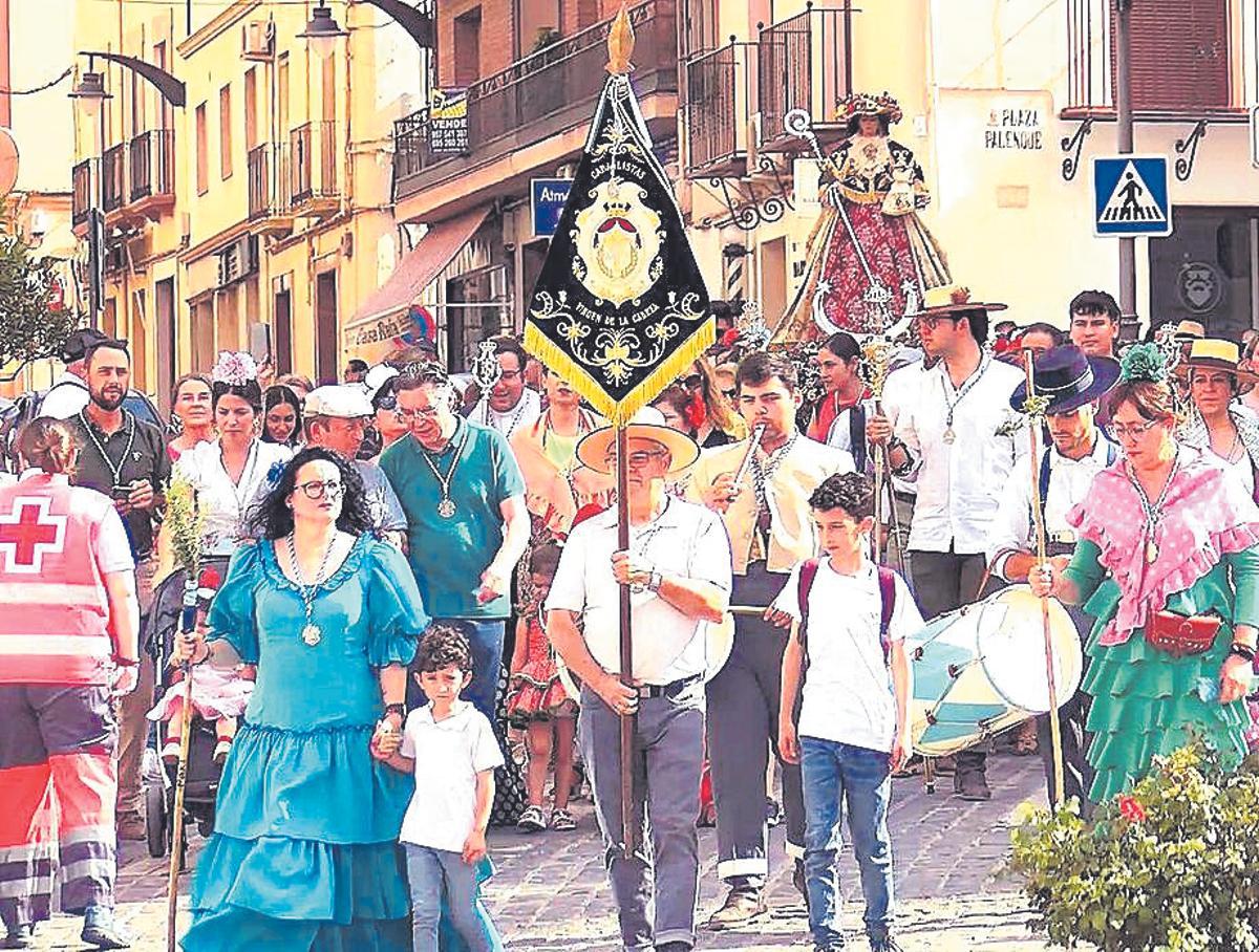 Salida de la romería de la Vigen de la Cabeza.