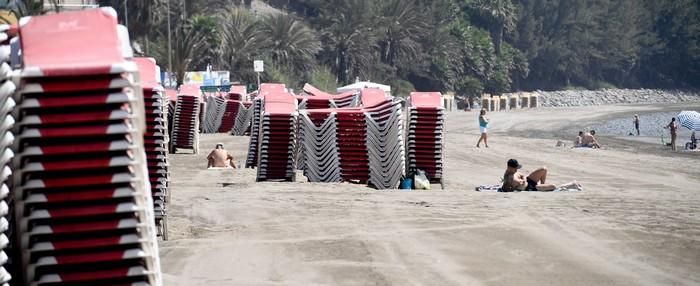 Ambiente de Playa del Inglés en plena fase 2