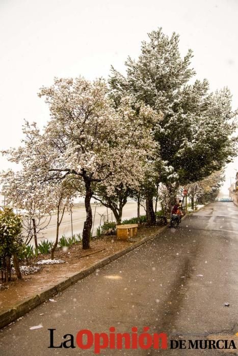 Nieve en las pedanías altas del Noroeste