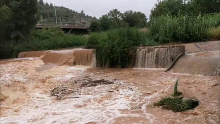 Les intenses pluges de les darreres hores fan créixer el riu Cardener