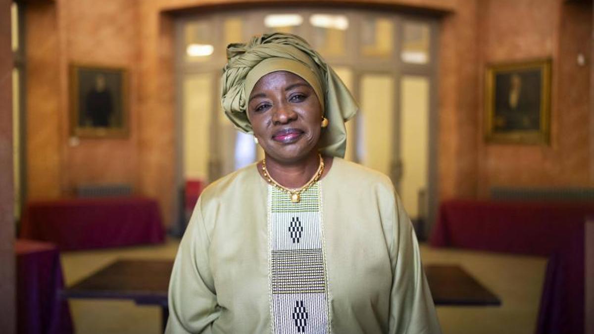Aminata Touré, alta representante del presidente de Senegal en la sede de Foment del Treball en Barcelona.