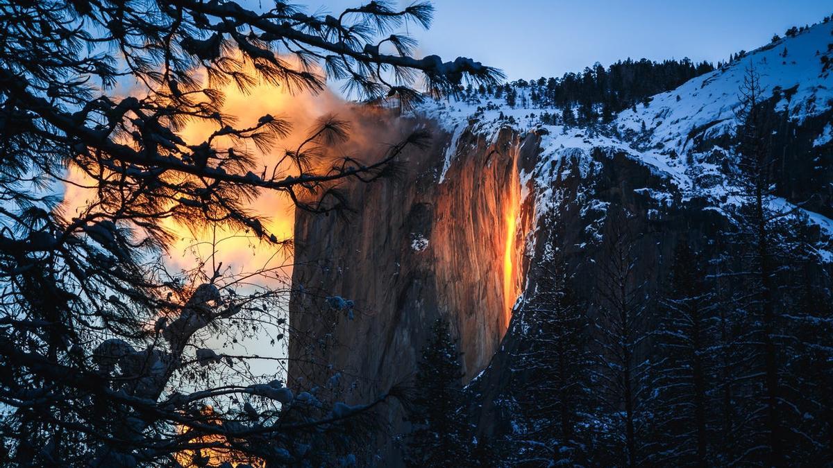 Cascada de Fuego, Parque Nacional de Yosemite, California, Estados Unidos