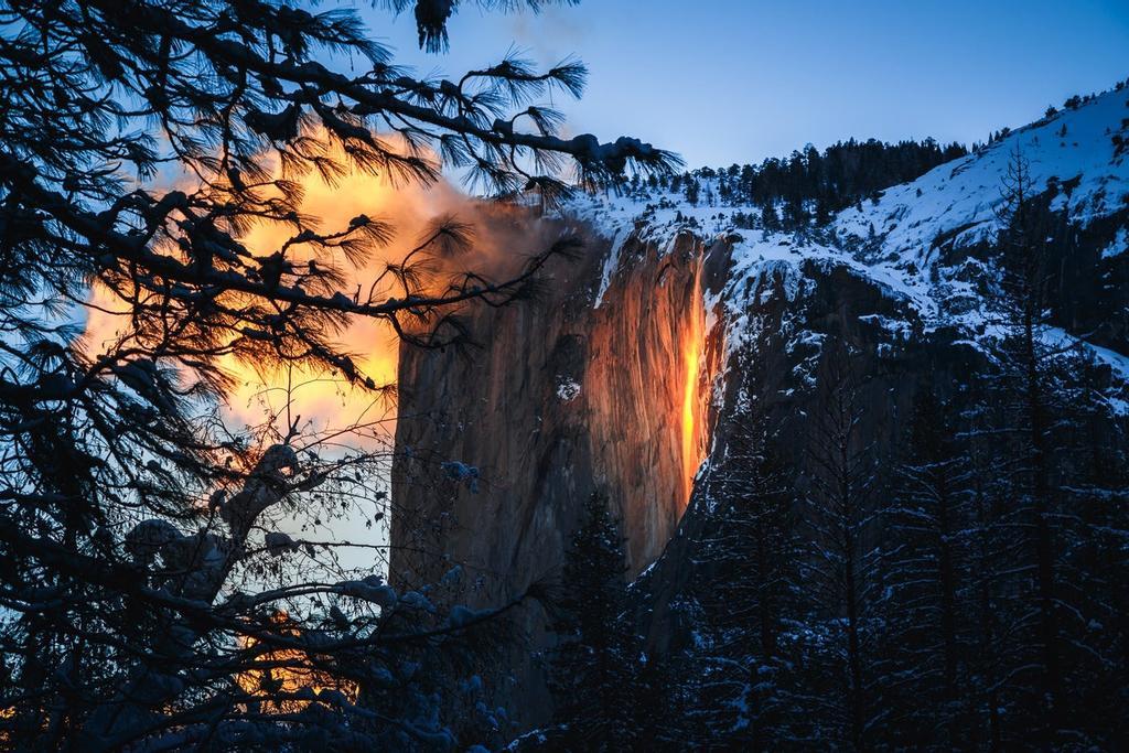 Cascada de Fuego, Parque Nacional de Yosemite, California, Estados Unidos