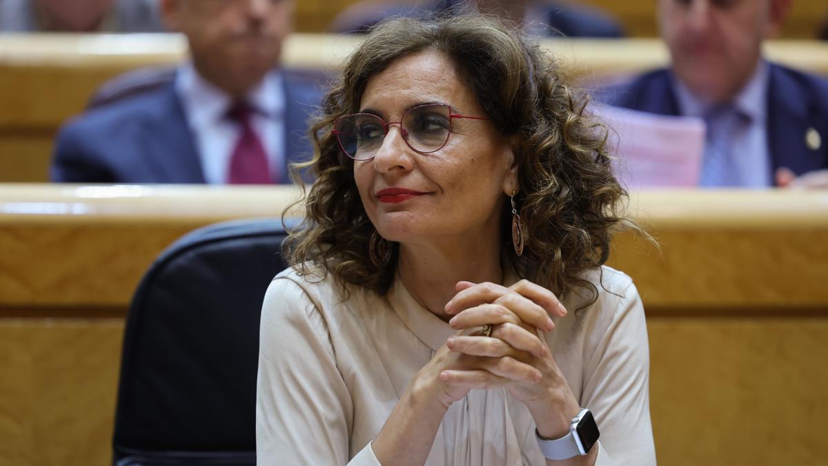 La vicepresidenta María Jesús Montero, en el Senado.