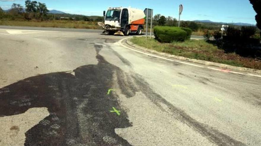 El punt de l&#039;N-260 a Avinyonet de Puigventós on dissabte es va produir l&#039;accident mortal.