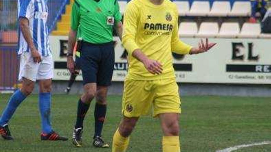 Alfonso Pedraza, ayer, tras anotar el gol de la victoria.