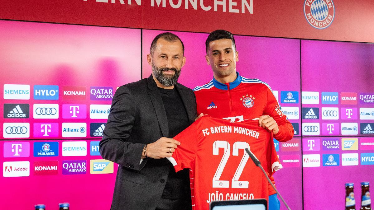 Joao Cancelo, en su presentación como jugador del Bayern