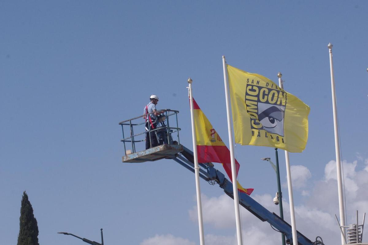 Preparativos para la San Diego Comic-Con Málaga en el Palacio de Ferias de Málaga Preparativos para la San Diego Comic-Con Málaga en el Palacio de Ferias de Málaga