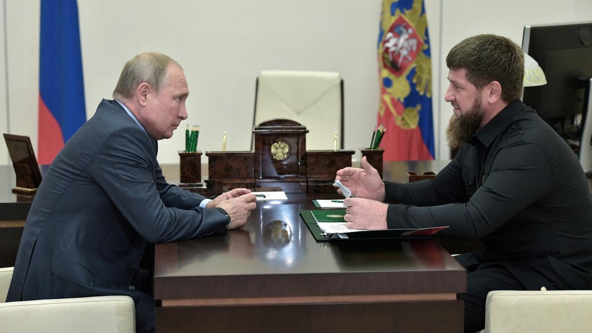 El presidente ruso, Vladímir Putin, y el líder checheno, Ramzán Kadyrov, en una imagen de archivo.