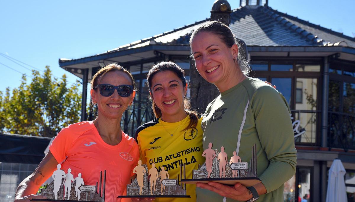 María Ángeles Márquez, Dolores Castellano y Montserrat Martínez, las tres mejores en Peñarroya.