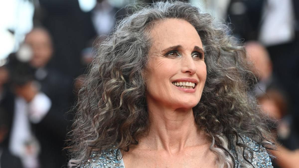 Andie MacDowell presume de melena con canas en el Festival de cine de Cannes