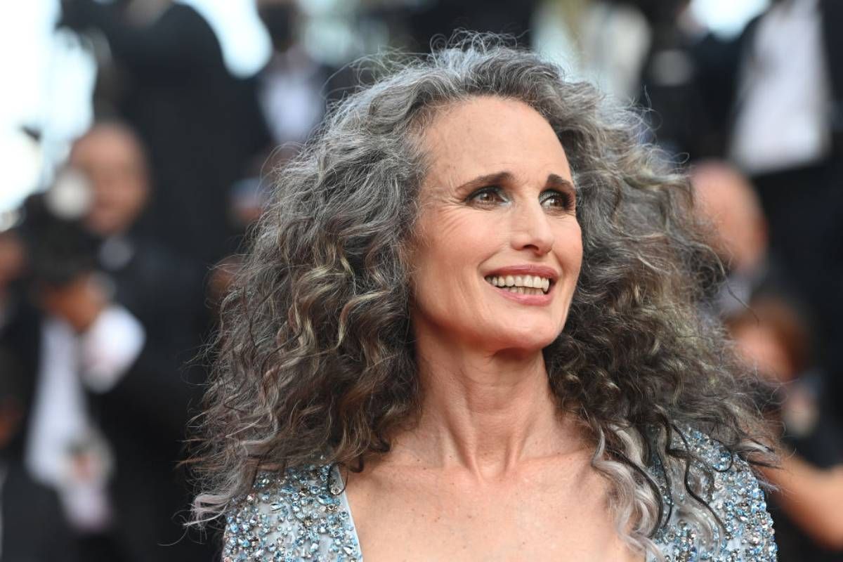 Andie MacDowell presume de melena con canas en el Festival de cine de Cannes