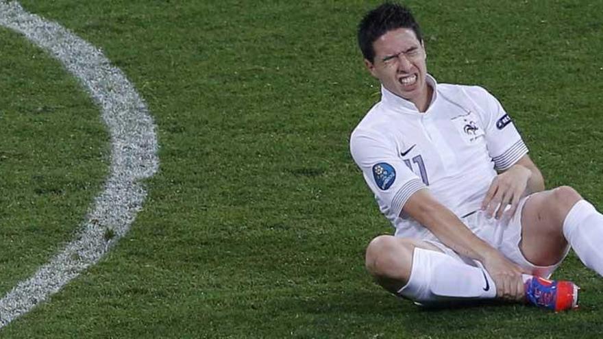 Samir Nasri, ante Suecia.