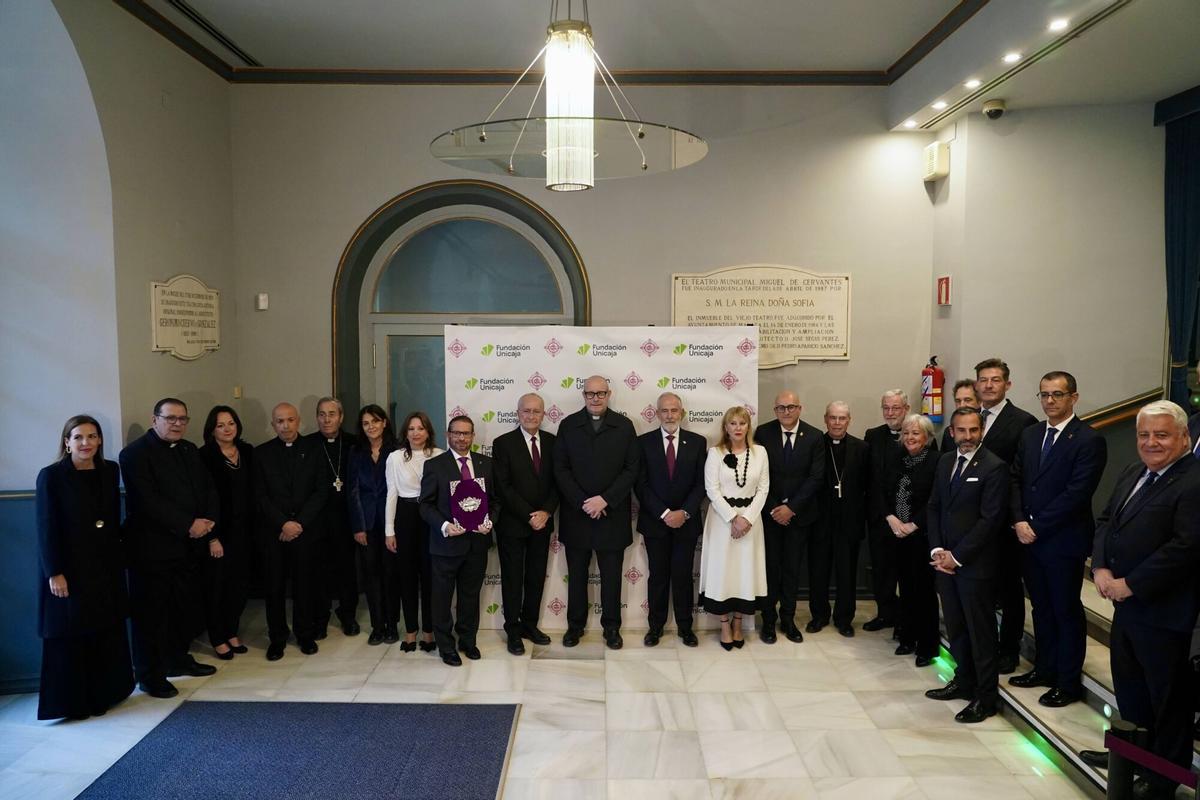 El pregonero de la Semana Santa de Málaga 2026, Ignacio Castillo en el Teatro Cervantes.