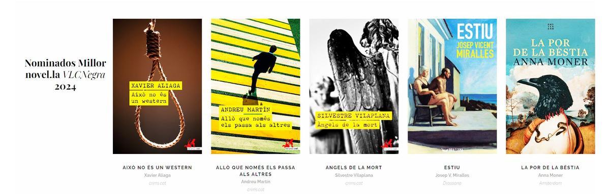 Els nominats a la millor novel·la negra en valencià.