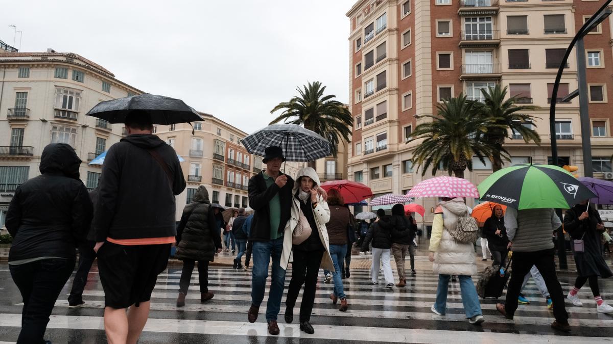 Vuelve la lluvia a Málaga después de la Semana Santa.