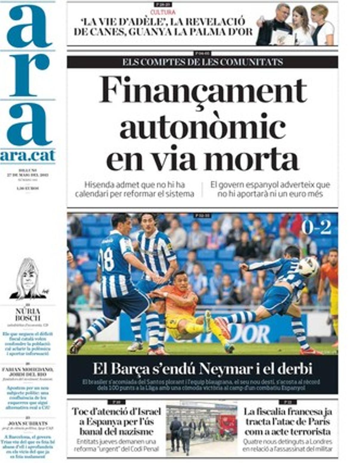 Ara, 27-5-2013. Ara, 27-5-2013.
