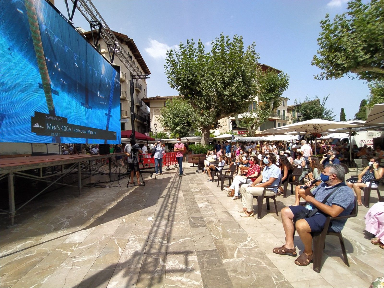 Pantalla gigante en Sóller para ver a Joanllu Pons