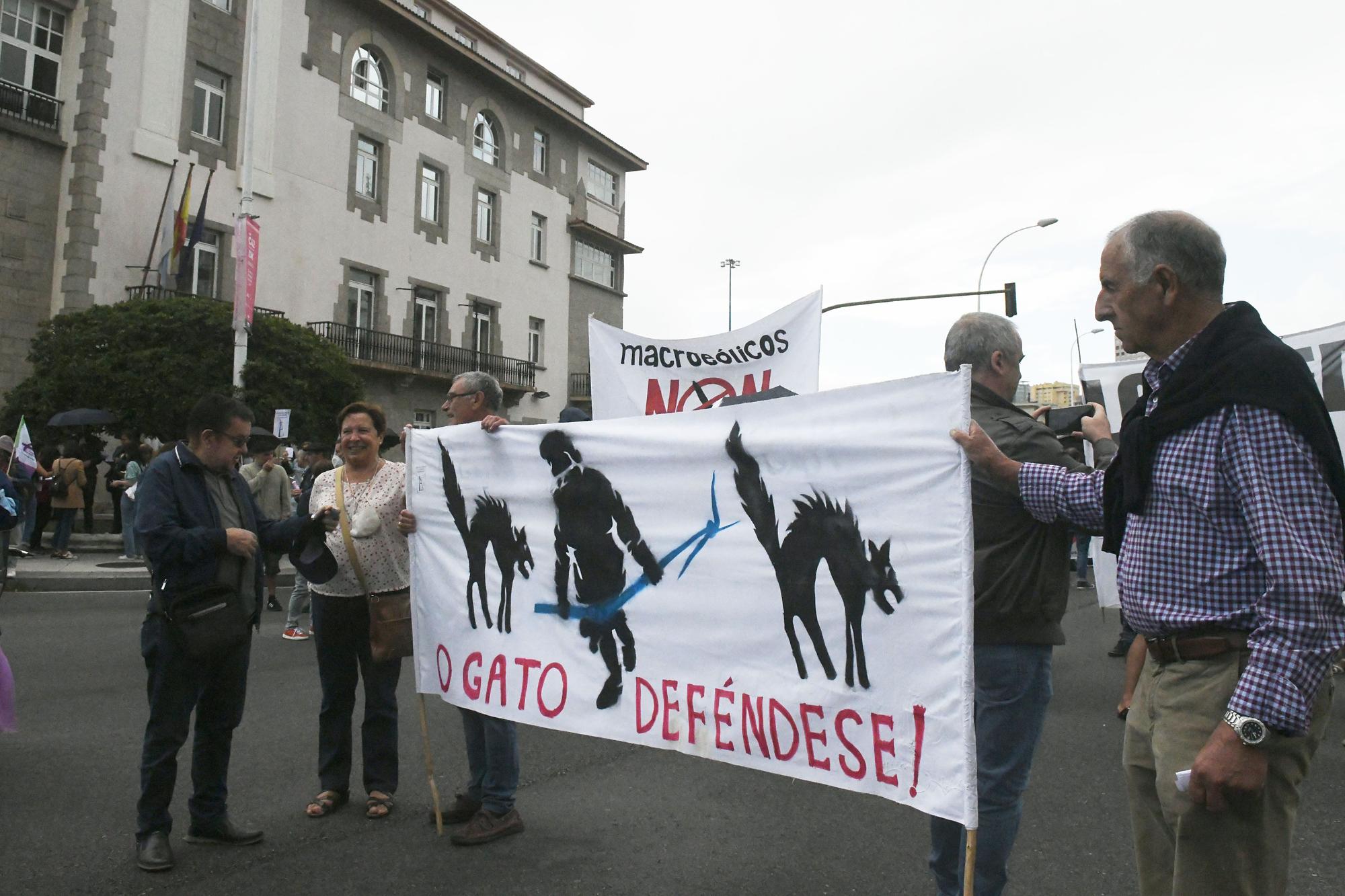 Manifestación en A Coruña contra los parques eólicos