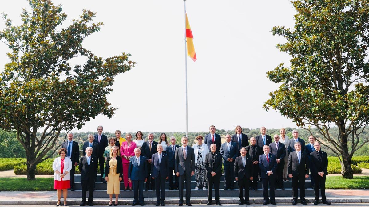 Encuentro de miembros de Cáritas Diocesana con el rey Felipe VI en la Zarzuela.