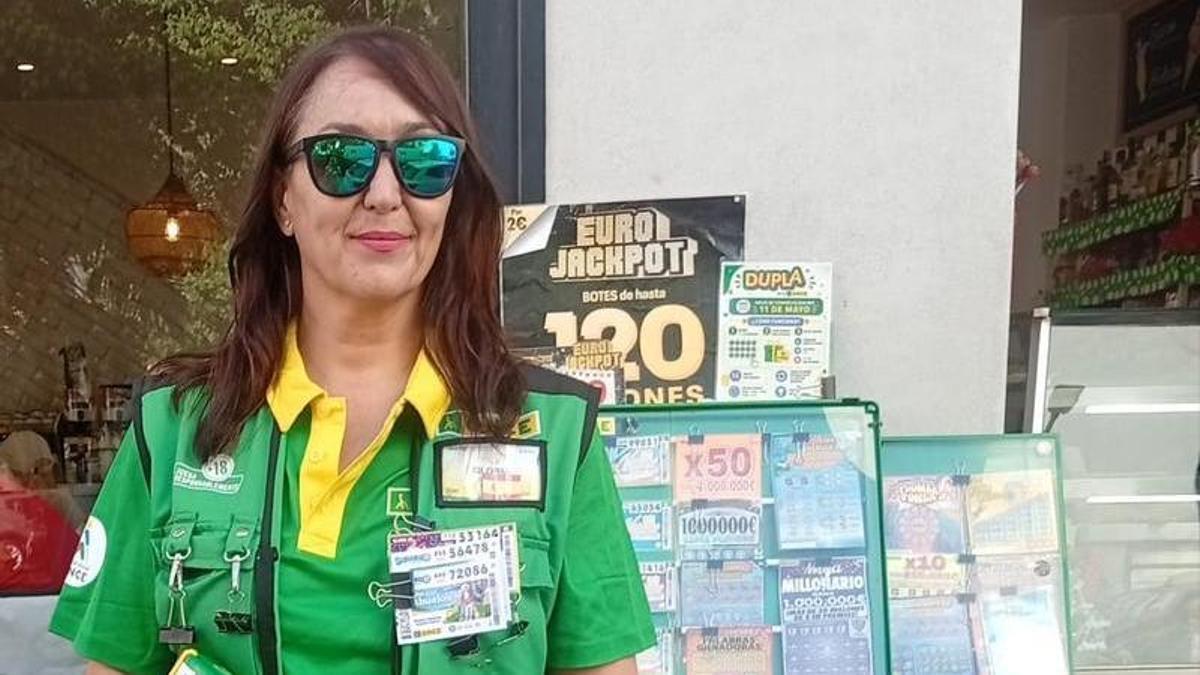 Gloria Álvarez, vendeora de la ONCE en La Línea.