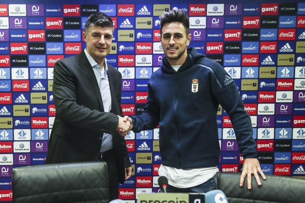 Presentación de David Costas como nuevo jugador del Real Oviedo