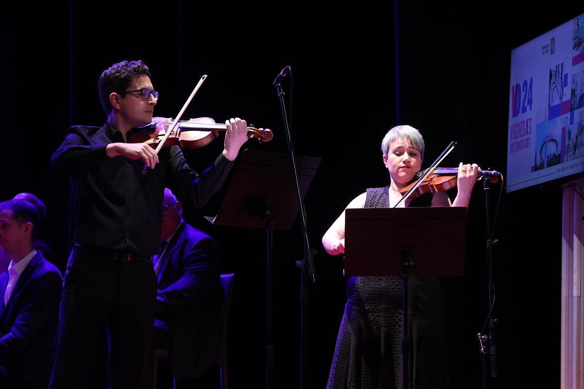 El dúo de cuerda de la Orquesta Clásica de Vigo.