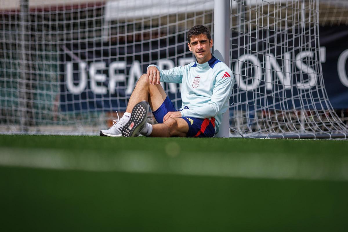 Gerard Moreno, delantero del Villarreal, en la Ciudad del Fútbol de Las Rozas concentrado con la selección española.