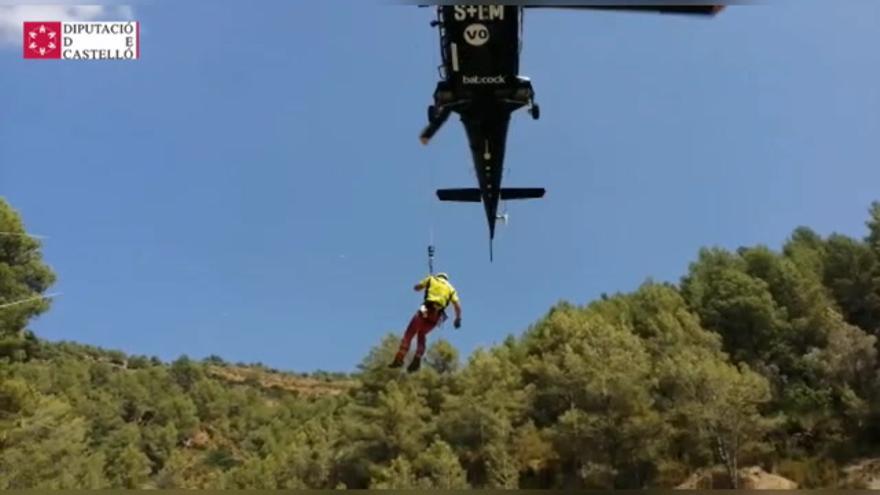 Rescate de los bomberos de Castellón en Ludiente