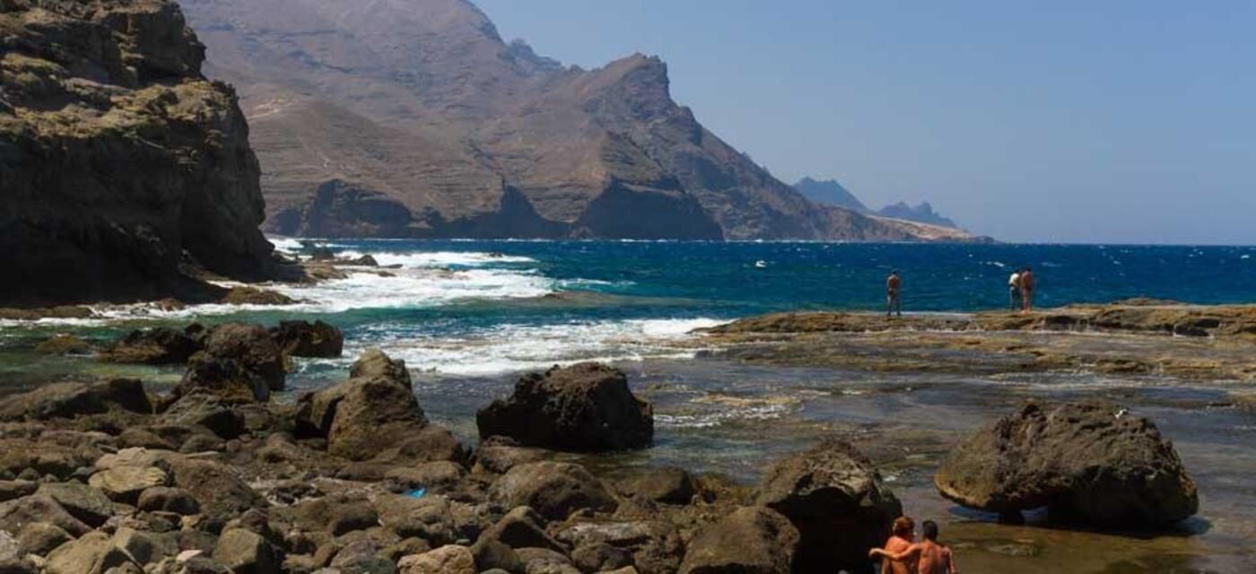 Playa de Faneroque, en el municipio de Agaete (Gran Canaria).