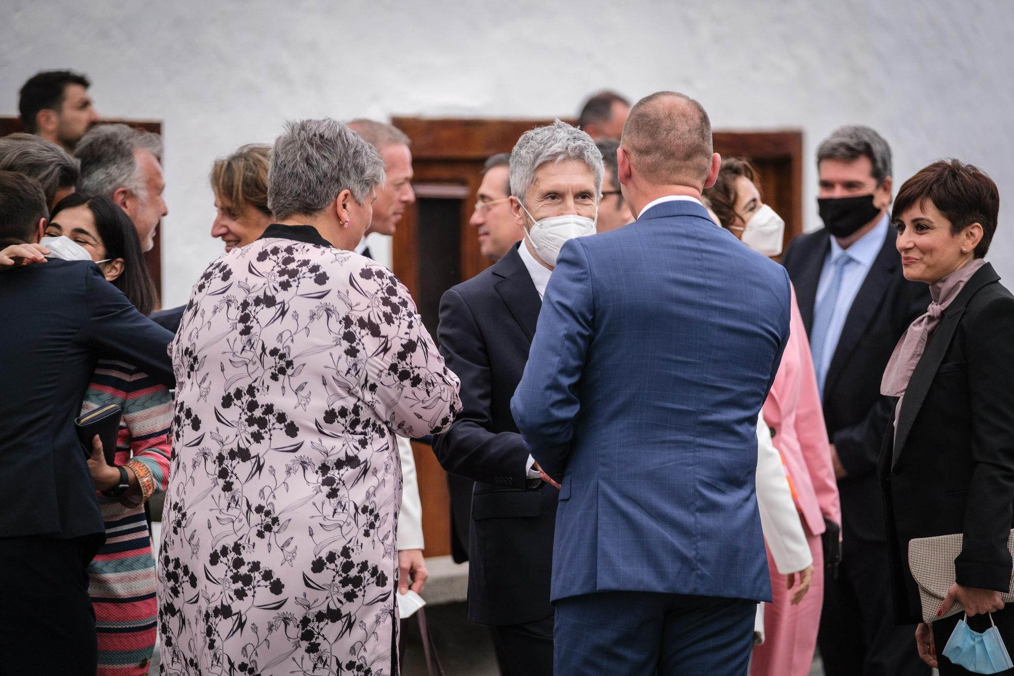 Visita del Rey y los presidentes de las comunidades a La Palma al acto de homenaje a los palmeros