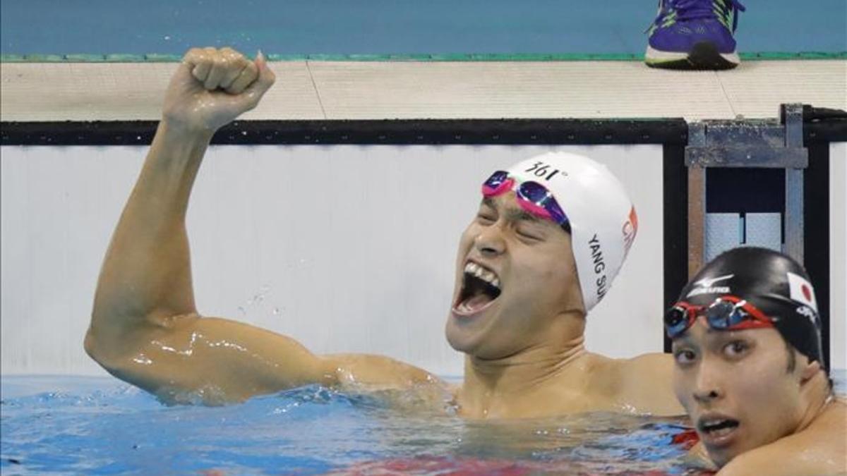 Sun Yan, tras ganar el oro en 200 libre