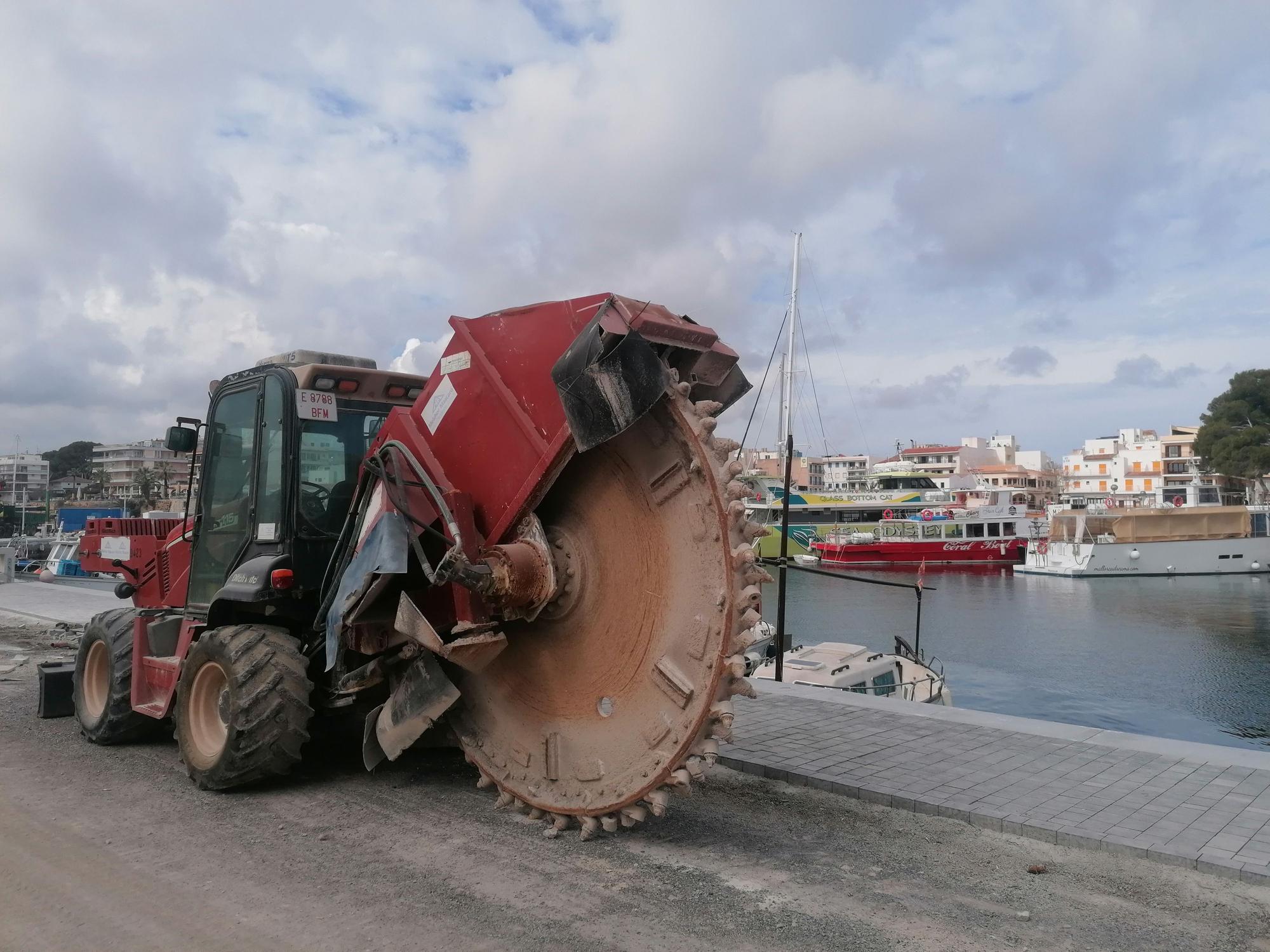 So schreiten die Umbauarbeiten am Hafen von Cala Ratjada voran