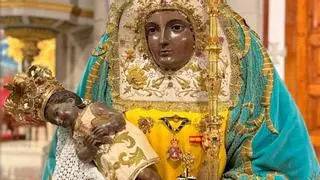 La virgen de Candelaria recibirá al papa León XIV con los colores de la bandera de Canarias