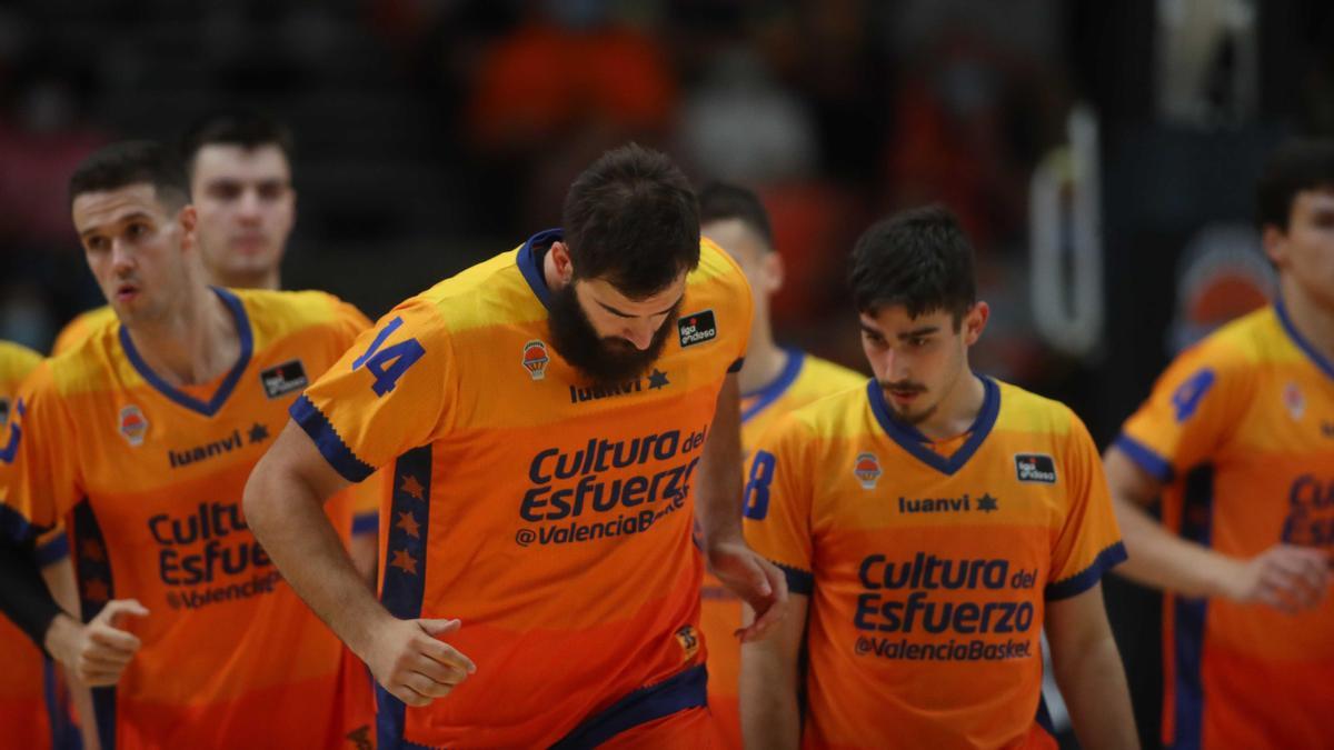 Bojan Dubljevic, en el calentamiento del partido ante el Real Madrid