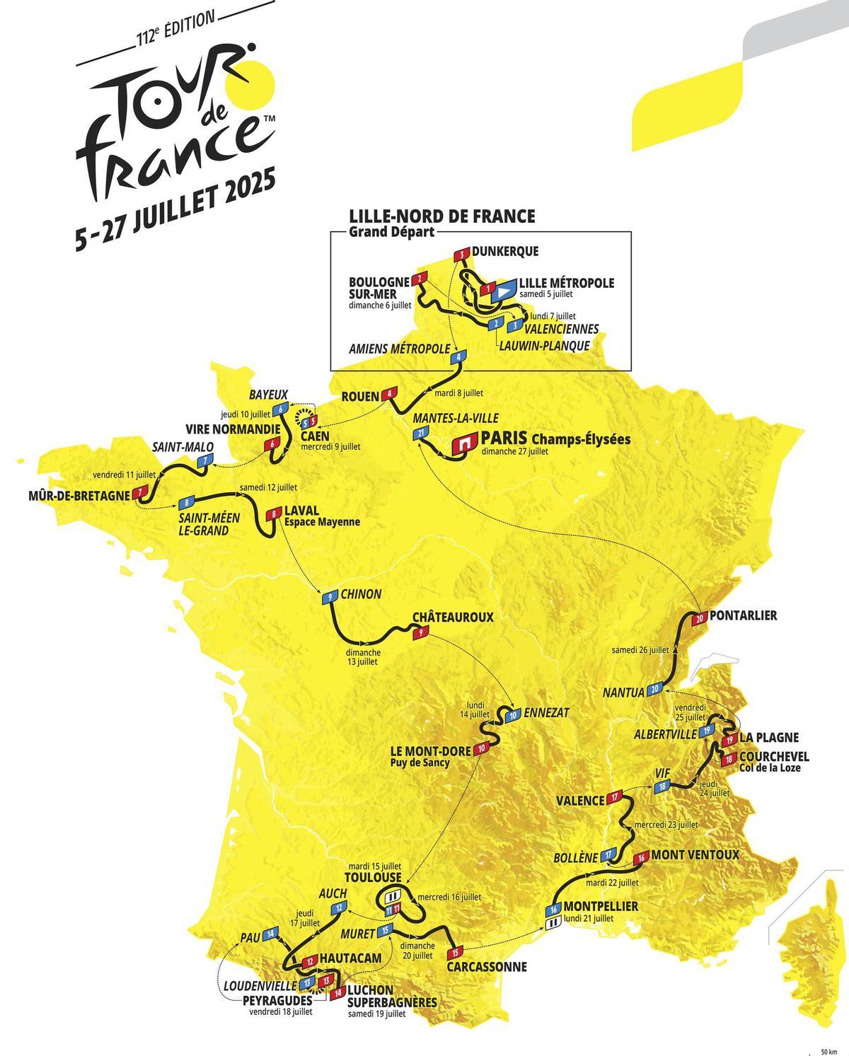 Tour de Francia 2025 Recorrido, etapas y dónde ver por TV y online