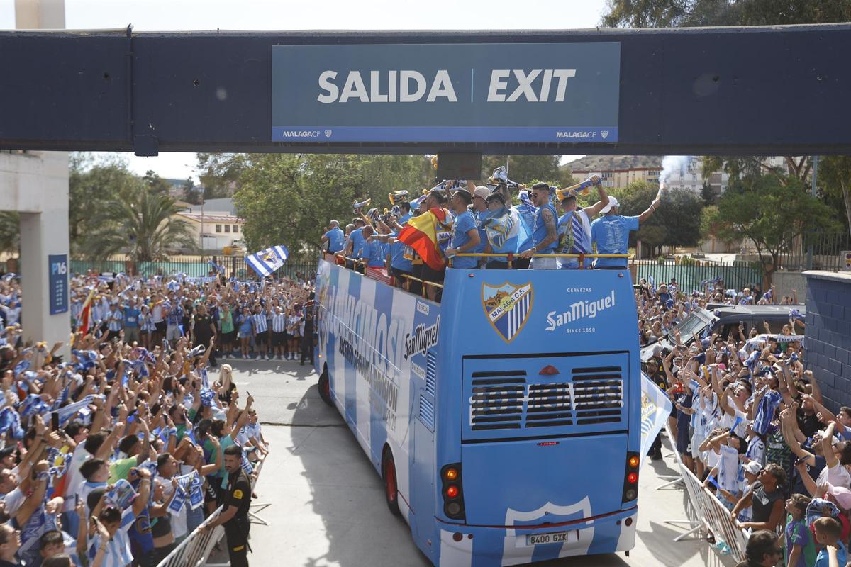 Málaga CF celebra el ascenso a la LaLiga Hypermotion