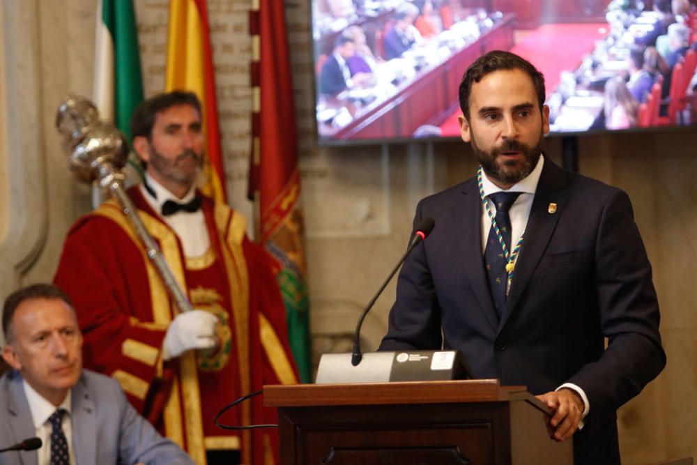 El alcalde de Málaga afronta su sexto mandato con el apoyo de Ciudadanos, al que integra en el gobierno.