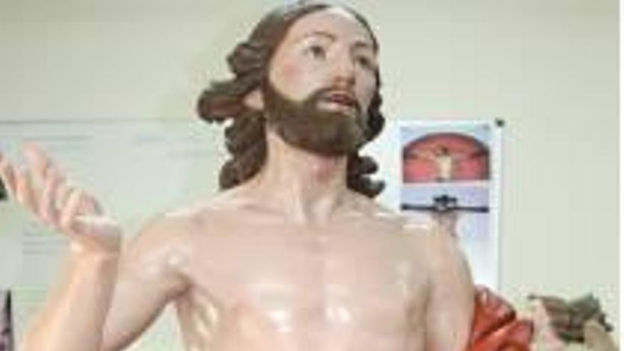 El Obispado restaura el Cristo Resucitado  y recupera la policromía original de la talla