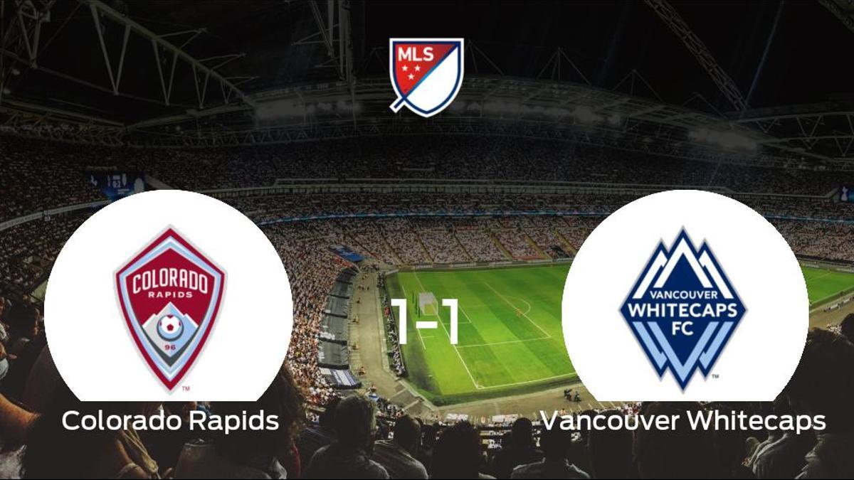 El Colorado Rapids y el Vancouver Whitecaps empatan 1-1 y se reparten los puntos