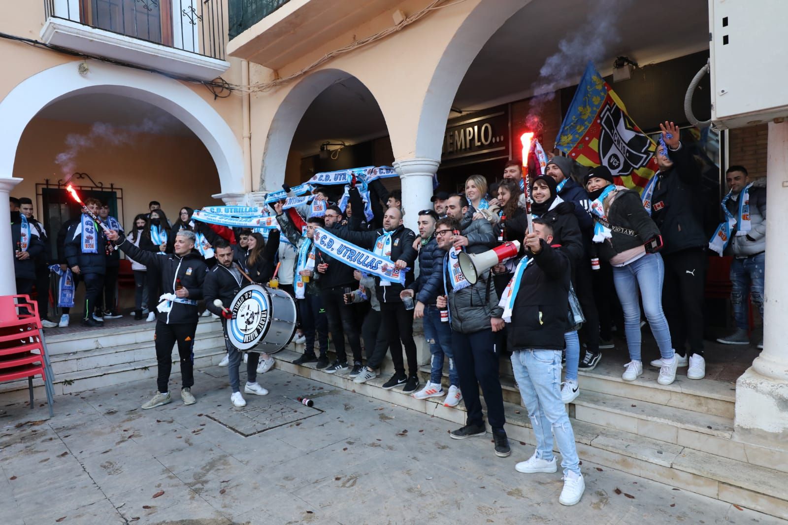 Así se ha vivido en Utrillas la previa del partido de Copa contra el Valencia