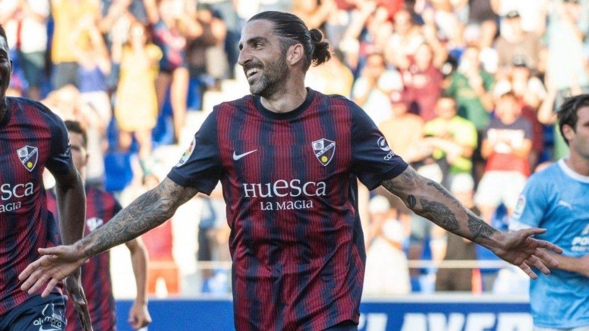Marc Mateu, durante su etapa en la SD Huesca