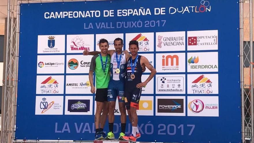 Jesús Gomar, de la UA, sube al podio en el campeonato de España de duatlón