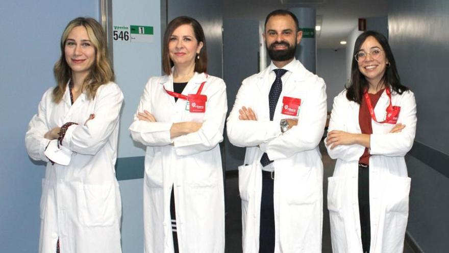 Beatriz Postigo, Marga Arnáiz, Adrián Fernández y Uxía Blanco, cirujanos de la Unidad de Medicina Estética de Povisa.