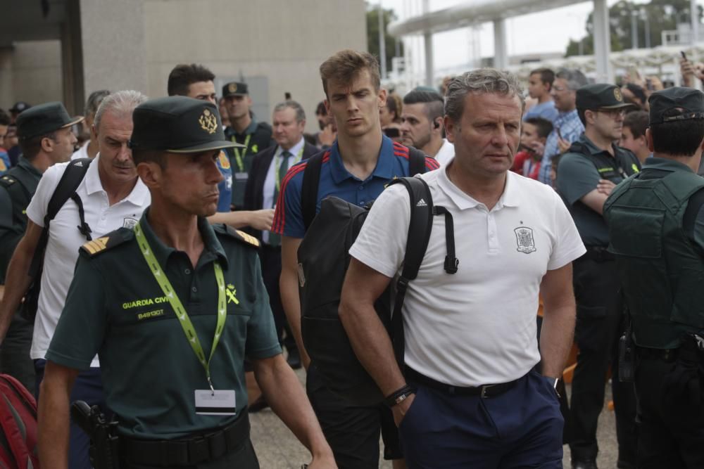 La selección española ya está en Asturias