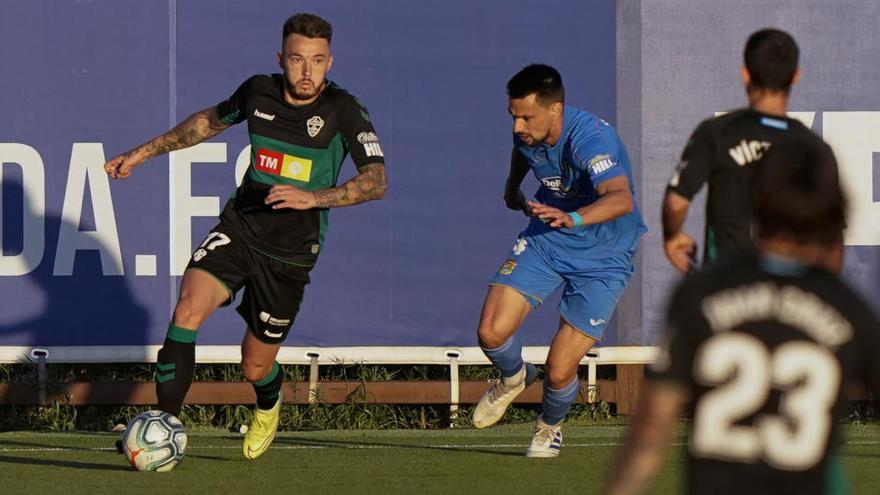 Imagen del partido de la penúltima jornada entre el Fuenlabrada y el Elche