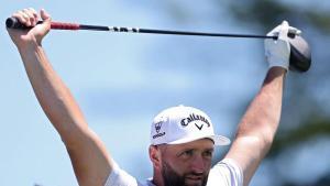 NEWTOWN, PENNSYLVANIA - MAY 12: Jon Rahm of Spain looks on from the seventh tee during a practice round prior to the PGA Championship at Aronimink Golf Club on May 12, 2026 in Newtown, Pennsylvania. Carl Recine/Getty Images/AFP (Photo by Carl Recine / GETTY IMAGES NORTH AMERICA / Getty Images via AFP)