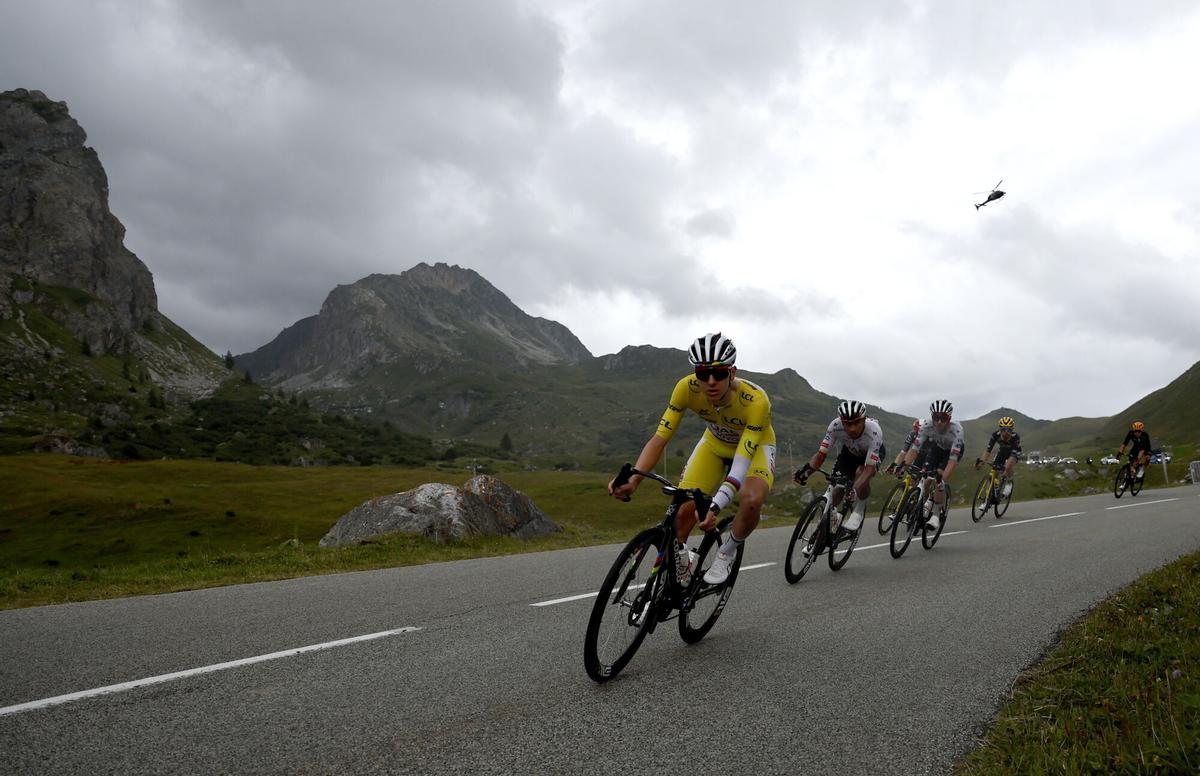 Tadej Pogacar, con el maillot amarillo en el Tour de Francia